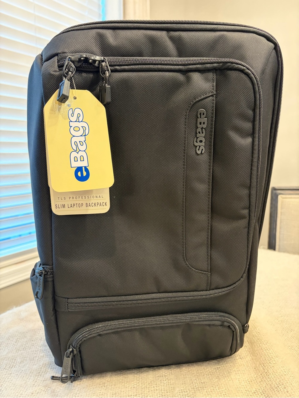 eBAGS NWT  Professional Slim Laptop Backpack- Black